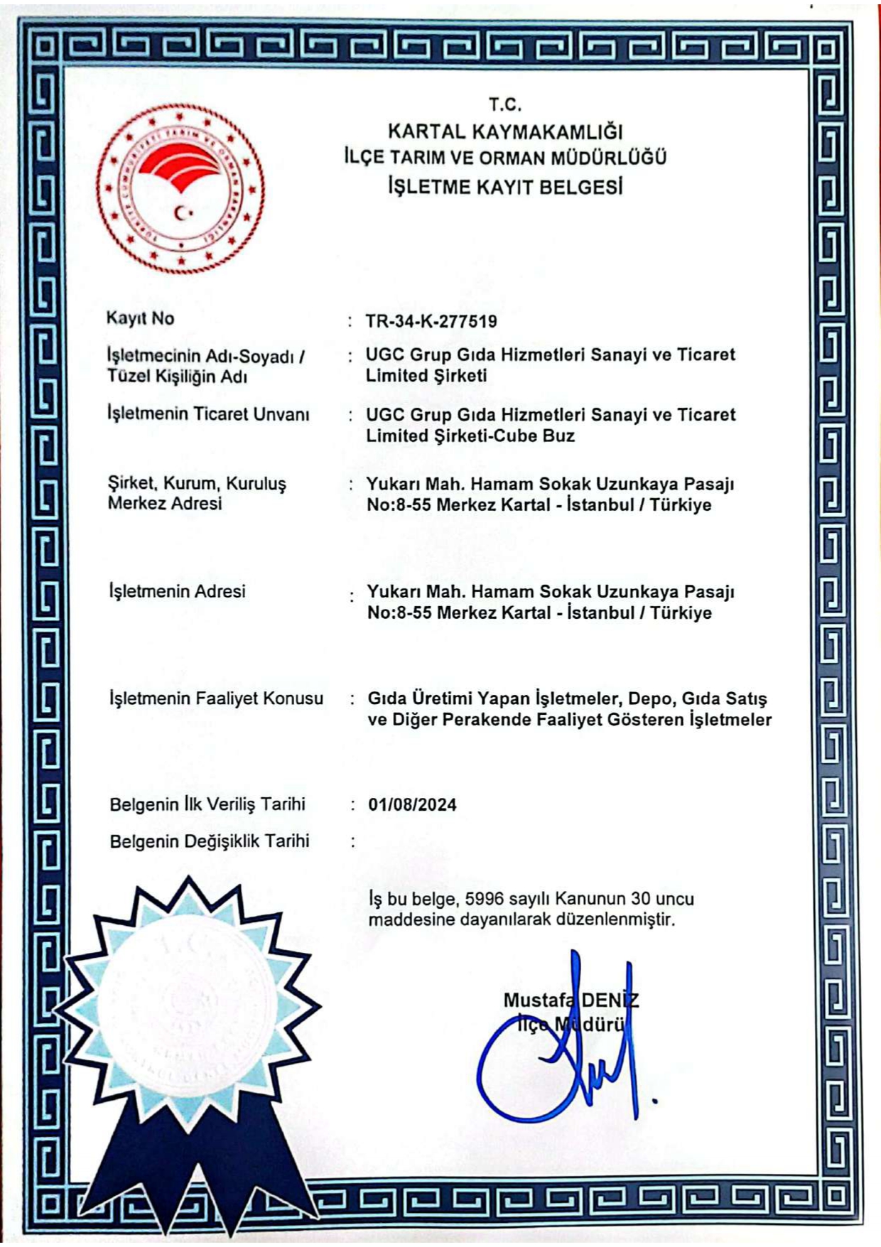 İşletme Kayıt Belgesi